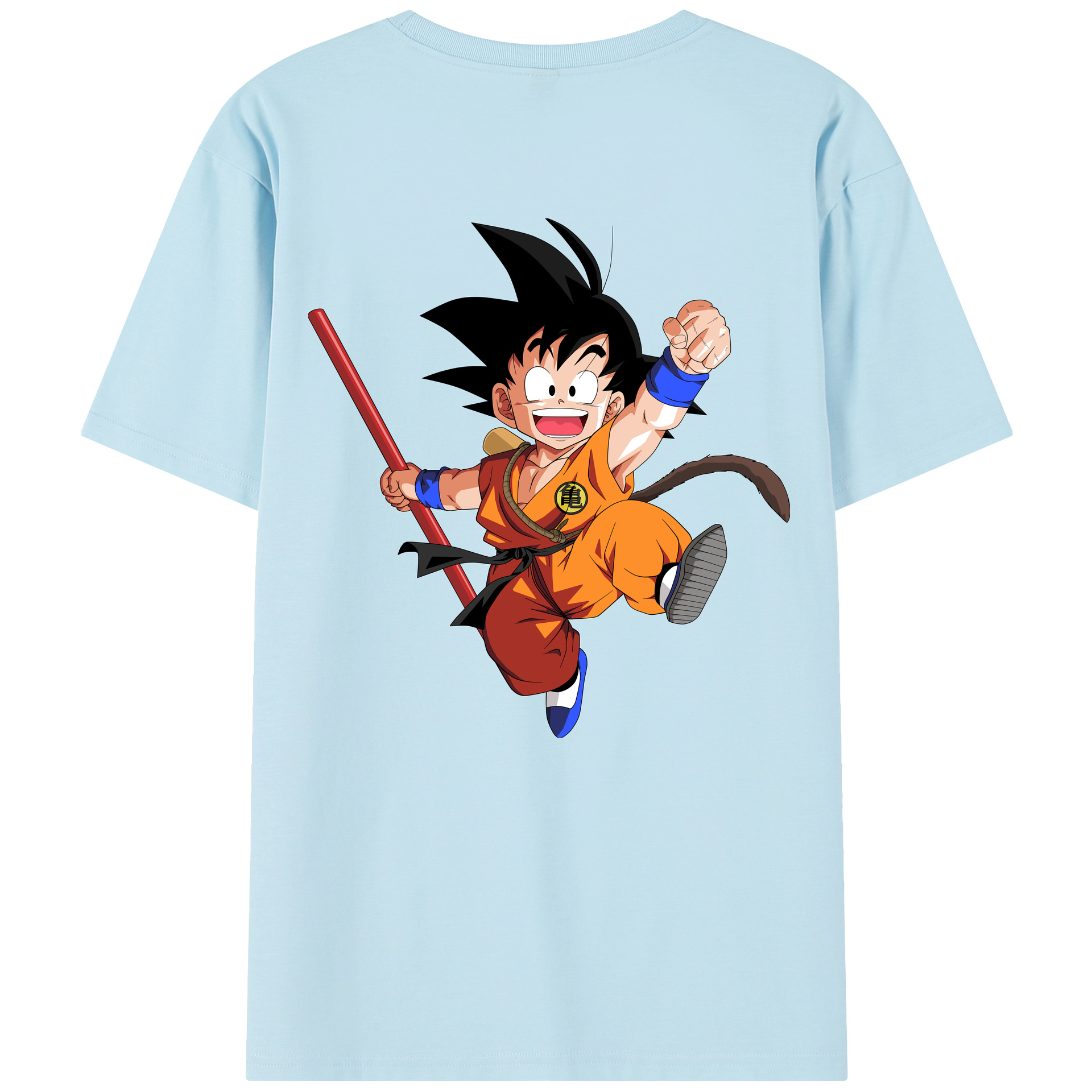 （画像用） ドラゴンボール 孫悟空（そん ごくう）Son Goku カカロット DRAGON BALL Kakarotto 綿100％半袖Tシャツ（背面プリント）